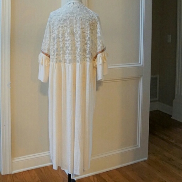 GORGEOUS Lace Kimono Wrap Duster Cardi New Boho - Picture 5 of 8